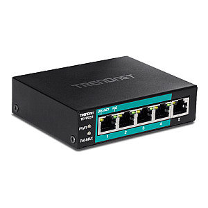 Switch 4 porturi Fast Ethernet Long Range 250m PoE+ 60W, 1 port Fast Ethernet - TRENDnet TE-FP051