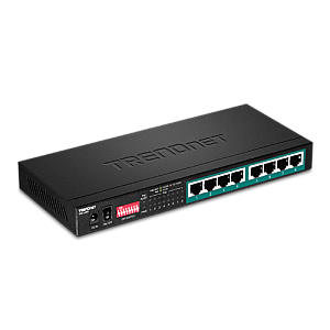 Switch 8 porturi Gigabit Long Range 200m PoE+ - TRENDnet TPE-LG80