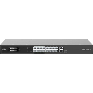 Switch 16 porturi PoE, 1 port Gigaethernet, 1 port Combo - UNV NSW2020-16T1GT1GC-POE-IN