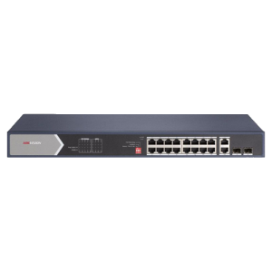 Switch 16 porturi PoE Gigabit fara management, 4 x Hi PoE, 2 x RJ45/SFP uplink Gigabit  - HIKVISION DS-3E0520HP-E