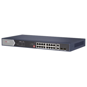 Switch 16 porturi PoE Gigabit fara management, 4 x Hi PoE, 2 x RJ45/SFP uplink Gigabit  - HIKVISION DS-3E0520HP-E