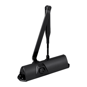 Amortizor hidraulic negru RAL9005 cu brat articulat - DORMA TS68-BLACK