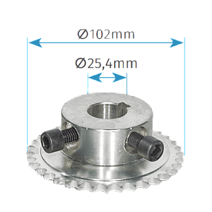 Pinion 24 dinti, pentru motoarele portilor sectionale - MOTORLINE PDP24