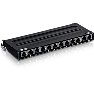 Patch Panel 12 porturi RJ45 UTP, Cat6a, Ecranat, 0.5U - TRENDnet TC-P12C6AS