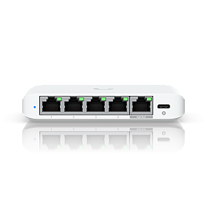 Switch Ubiquiti UniFi Flex Mini 2.5G USW-Flex-2.5G-5, 5x 2.5GbE RJ45, Managed, PoE/USB-C