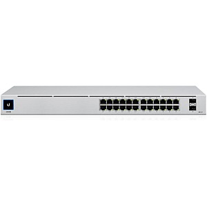 Switch Ubiquiti UniFi USW-24, 24x porturi Gigabit RJ45, 2x SFP, Layer 2, Managed, Rack 1U Switch Ubiquiti UniFi USW-24, 24x porturi Gigabit RJ45, 2x SFP, Layer 2, Managed, Rack 1U