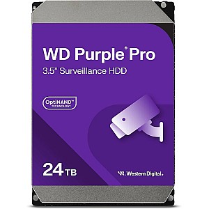WD Purple Pro WD241PURP HDD Surveillance 24TB 7200RPM 512MB SATA III 3.5 inch pentru sisteme CCTV și AI 24/7 WD Purple Pro WD241PURP HDD Surveillance 24TB 7200RPM 512MB SATA III 3.5 inch pentru sisteme CCTV și AI 24/7