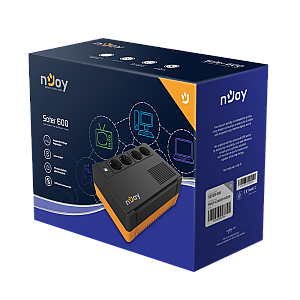 UPS nJoy Soter 600 PWUP-LI060SR-AZ01B 600VA 360W Line-Interactive cu AVR și 4 Prize Schuko