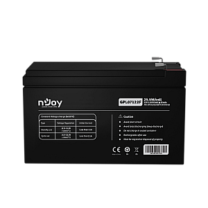 Acumulator nJoy GPL07122F, 12V 7Ah, VRLA AGM, 22.72W/cell, terminal F2, Long Life, UPS