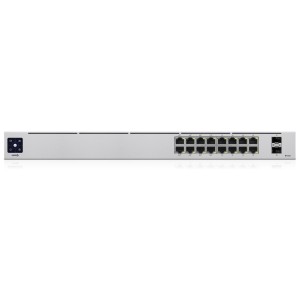 Switch administrabil UniFi, 16 porturi Gigabit, 8 porturi PoE+, 2 porturi SFP 1G, Ubiquiti - USW-16-POE