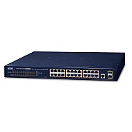 PLANET GS-4210-24P2S 24-Port Gigabit PoE+ Managed Switch L2 cu 2 SFP