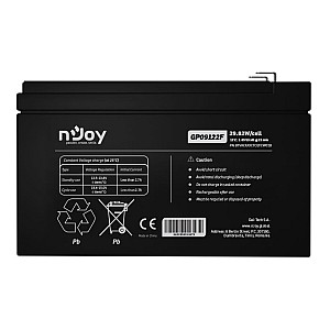nJoy GP09122F baterie VRLA AGM 12V 9Ah pentru UPS și sisteme standby nJoy GP09122F baterie VRLA AGM 12V 9Ah pentru UPS și sisteme standby