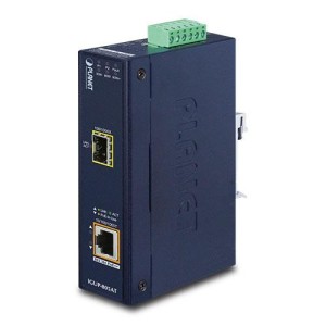 Convertor media industrial PoE++ PLANET IGUP-805AT, 95W, Gigabit RJ45 la SFP, DIN Rail - 1455660