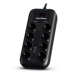 CyberPower P0820SUF0-DE prelungitor cu protectie la supratensiune 8 prize si 2 porturi USB