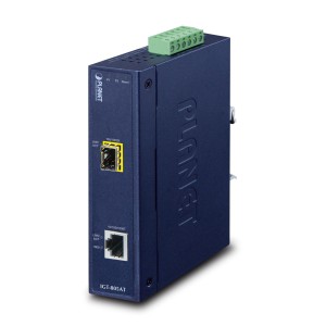 Convertor media industrial PLANET IGT-805AT, Gigabit RJ45 la SFP, DIN Rail - 1455650