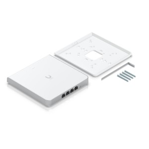 Access Point UniFi Wi-Fi 6E, tri-band, uplink 2.5GbE, 4 porturi LAN Gigabit, montaj perete, PoE+, Ubiquiti - U6-ENTERPRISE-IW