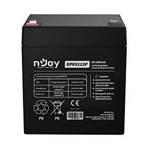 nJoy GP05122F baterie 12 V VRLA AGM 5 Ah pentru UPS/sisteme standby nJoy GP05122F baterie 12 V VRLA AGM 5 Ah pentru UPS/sisteme standby