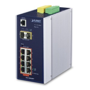 Switch industrial managed PoE+ PLANET IGS-10020PT, 8x Gigabit PoE+, 2x SFP - 1456204