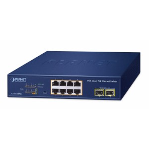 Switch managed PoE+ PLANET GS-2210-8P2S, 8x Gigabit PoE+, 2x SFP - 1455919