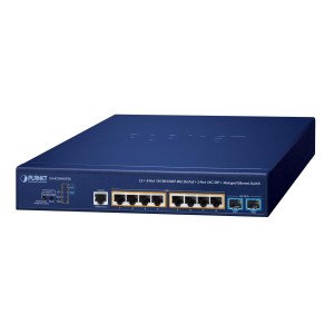 Switch managed PoE++ PLANET GS-4210-8UP2X, 8x Gigabit PoE++, 2x SFP+ 10G, 240W - 1465168