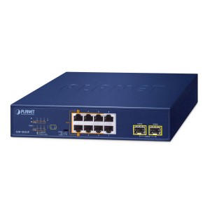 Switch PoE++ PLANET GSD-1022UP, 8x Gigabit, 6x PoE, 2x SFP, 180W - 1455946
