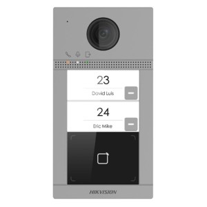 Panou exterior videointerfon TCP/IP pentru 2 familii, Wi-Fi 2.4GHz, control acces integrat - Hikvision DS-KV8213-WME1(C) Panou exterior videointerfon TCP/IP pentru 2 familii, Wi-Fi 2.4GHz, control acces integrat - Hikvision DS-KV8213-WME1(C)
