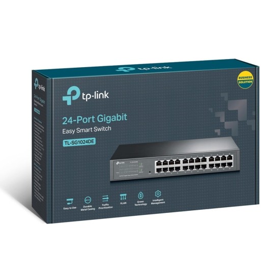TL-SG1024DE | TP-LINK | Switch 24 porturi RJ45 Gigabit, Easy Managed, 1U - TP-Link TL-SG1024DE Switch 24 porturi RJ45 Gigabit, Easy Managed, 1U - TP-Link TL-SG1024DE