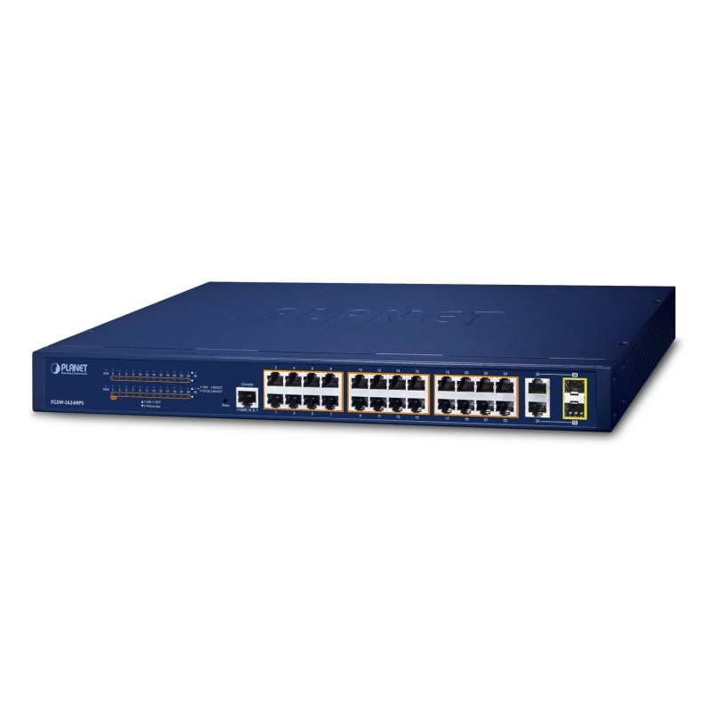 PLANET FGSW-2624HPS – PLANET FGSW-2624HPS Switch Gestionat L2/L4 24-Port Fast Ethernet PoE+ 2x Gigabit Combo PLANET FGSW-2624HPS Switch Gestionat L2/L4 24-Port Fast Ethernet PoE+ 2x Gigabit Combo – PLANET FGSW-2624HPS