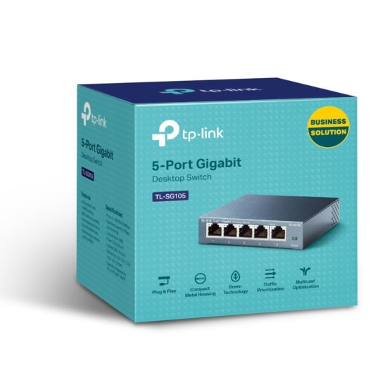 TL-SG105 | TP-LINK | Switch TL-SG105, 5 porturi RJ45 Gigabit, Unmanaged - TP-Link TL-SG105 Switch TL-SG105, 5 porturi RJ45 Gigabit, Unmanaged - TP-Link TL-SG105