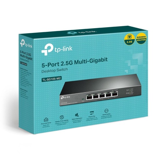 TL-SG105-M2 | TP-LINK | Switch 5 porturi RJ45 2.5G, Unmanaged - TP-Link TL-SG105-M2 Switch 5 porturi RJ45 2.5G, Unmanaged - TP-Link TL-SG105-M2