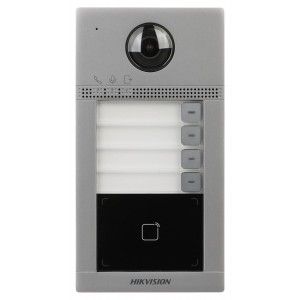 Panou exterior videointerfon TCP/IP pentru 4 familii, Wi-Fi 2.4GHz, control acces integrat - Hikvision DS-KV8413-WME1(C) Panou exterior videointerfon TCP/IP pentru 4 familii, Wi-Fi 2.4GHz, control acces integrat - Hikvision DS-KV8413-WME1(C)
