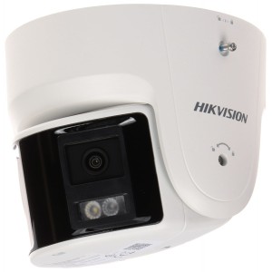 Camera IP AcuSense panoramica, 4MP, Turret, 2 lentile 2.8mm, 180°, IR 30m, microfon, difuzor, PoE, Hikvision - DS-2CD2346G2P-ISU/SL(2.8mm)(C)