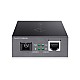 10/100Mbps WDM Media Converter with 1-Port PoE - 100 Mbit/s - SC - Wired - 100 m - 9/125 µm - Black