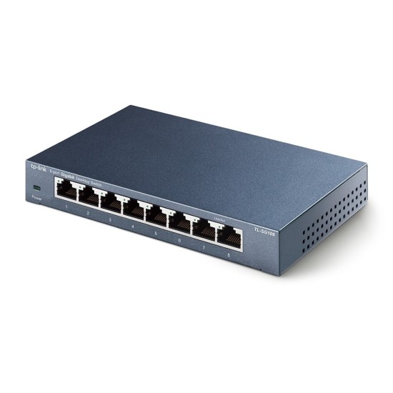 Switch TL-SG108, 8 porturi RJ45 Gigabit, Unmanaged - TP-Link TL-SG108