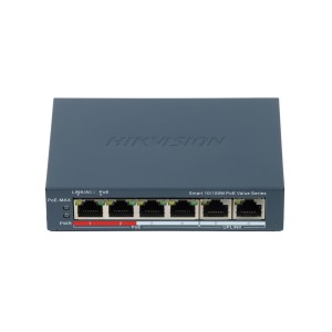 Switch PoE Hikvision Smart Managed, 4 porturi PoE, Fast Ethernet, DS-3E1106P-EI/M