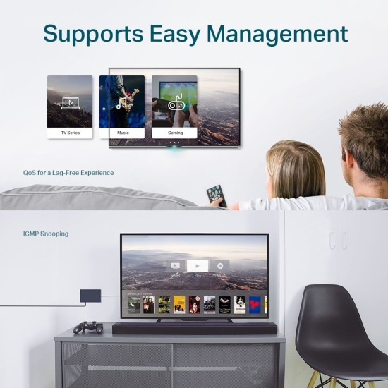 TL-SG105E | TP-LINK | Switch Easy Smart, 5 porturi RJ45 Gigabit, Managed - TP-Link TL-SG105E Switch Easy Smart, 5 porturi RJ45 Gigabit, Managed - TP-Link TL-SG105E