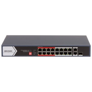 Switch PoE Hikvision neadministrabil, 16 porturi PoE, Fast Ethernet, DS-3E0318P-E/M(C) Switch PoE Hikvision neadministrabil, 16 porturi PoE, Fast Ethernet, DS-3E0318P-E/M(C)