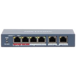 Switch 4 porturi PoE+, 2 porturi uplink - HIKVISION DS-3E0106HP-E Switch 4 porturi PoE+, 2 porturi uplink - HIKVISION DS-3E0106HP-E