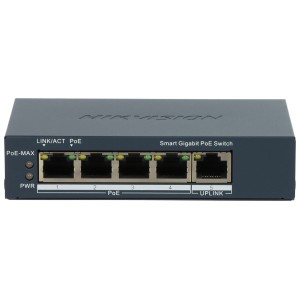 Switch 4 porturi Gigabit PoE, 1 port Uplink, Management - HIKVISION DS-3E1505P-EI Switch 4 porturi Gigabit PoE, 1 port Uplink, Management - HIKVISION DS-3E1505P-EI