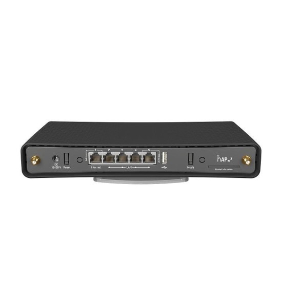hAP ac³, 5 x Gigabit, 1 x PoE, 802.11b/g/n 2.4Ghz, 802.11ac 5Ghz, antene externe 3dBi 2.4GHz, 5.5dBi 5GHz - MikroTik RBD53iG-5HacD2HnD