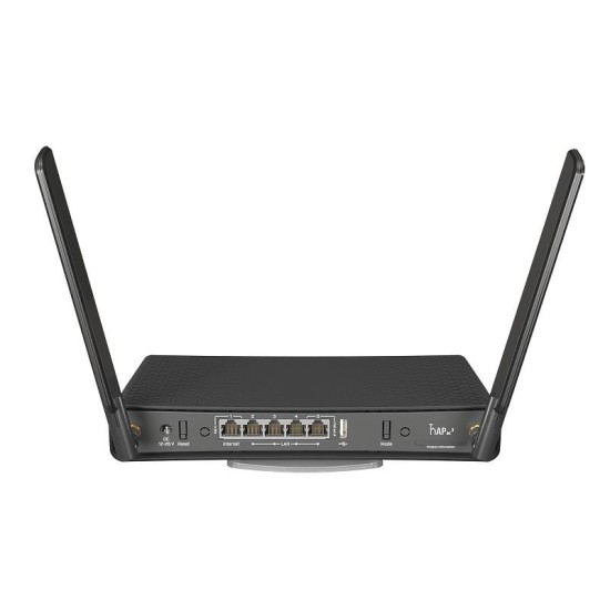 hAP ac³, 5 x Gigabit, 1 x PoE, 802.11b/g/n 2.4Ghz, 802.11ac 5Ghz, antene externe 3dBi 2.4GHz, 5.5dBi 5GHz - MikroTik RBD53iG-5HacD2HnD