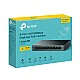 Switch LiteWave, 8 x RJ45 10/100 Mbps PoE, 1 x RJ45 10/100 Mbps, Buget PoE 63W, Unmanaged - TP-Link LS109P