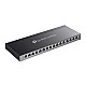 Switch 8 porturi RJ45 Gigabit PoE, 8 x RJ45 Gigabit, Buget PoE 120W, Management - TP-Link Omada SG2016P