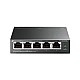 Switch TL-SG1005LP, 4 porturi PoE Gigabit, 1 port RJ45 Gigabit, Unmanaged - TP-Link TL-SG1005LP