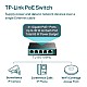 Switch 4 x RJ45 Gigabit PoE, 1 x RJ45 Gigabit, Buget PoE 65W, Easy Smart Managed - TP-Link TL-SG105PE