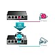 Switch 4 x RJ45 Gigabit PoE, 1 x RJ45 Gigabit, Buget PoE 65W, Easy Smart Managed - TP-Link TL-SG105PE
