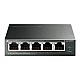 Switch 4 x RJ45 Gigabit PoE, 1 x RJ45 Gigabit, Buget PoE 65W, Easy Smart Managed - TP-Link TL-SG105PE