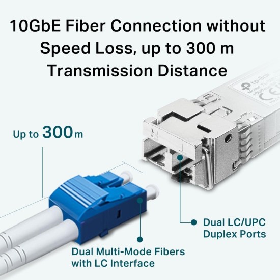 TL-SM5110-SR | TP-LINK | TP-Link TL-SM5110-SR module de emisie-recepție pentru rețele Fibră optică 10000 Mbit/s SFP+ 850 nm TP-Link TL-SM5110-SR module de emisie-recepție pentru rețele Fibră optică 10000 Mbit/s SFP+ 850 nm