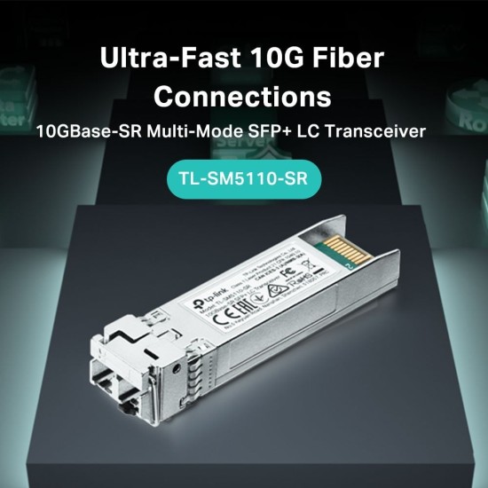 TL-SM5110-SR | TP-LINK | TP-Link TL-SM5110-SR module de emisie-recepție pentru rețele Fibră optică 10000 Mbit/s SFP+ 850 nm TP-Link TL-SM5110-SR module de emisie-recepție pentru rețele Fibră optică 10000 Mbit/s SFP+ 850 nm