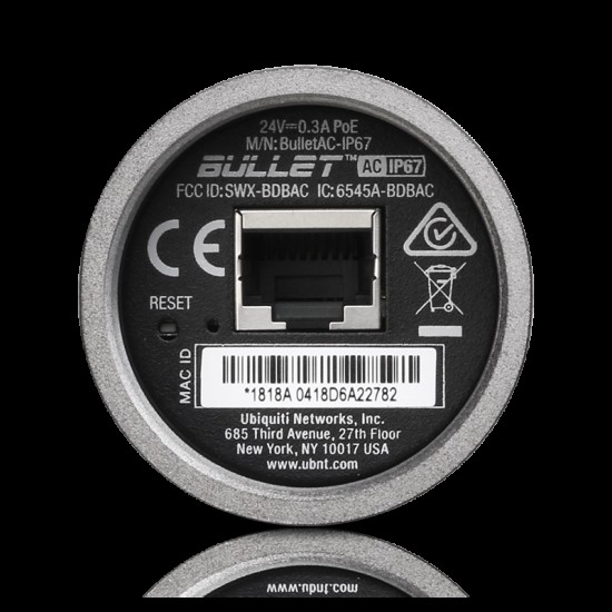 Ubiquiti Networks BULLETAC-IP67 puncte de acces WLAN Negru Power over Ethernet (PoE) Suport